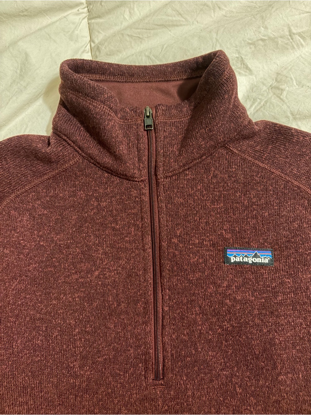Patagonia Men's Zip-Up Fleece Sweater - Burgundy - Picture 9 of 9